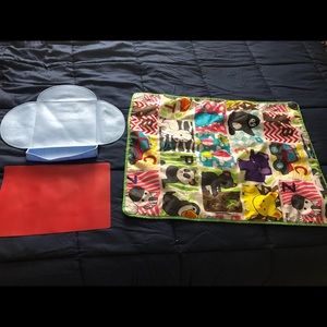 Baby play mat and two food “trays”
